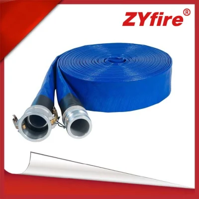 Tubo flessibile per doccia in PVC flessibile Zyfire da 4/5/6/8/10 pollici Tubo di scarico per pompa dell'acqua per irrigazione agricola piatta