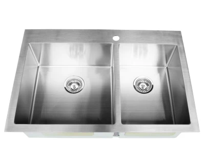 Lavello da cucina a due vasche realizzato a mano Itabath in acciaio 304#Ss