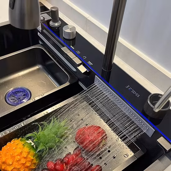 Cina all'ingrosso Upc fatto a mano SUS304 doppia ciotola smaltimento dei rifiuti del tubo per Drainlarge costruito nel lavello da cucina sottopiano in acciaio inossidabile per utensili da cucina